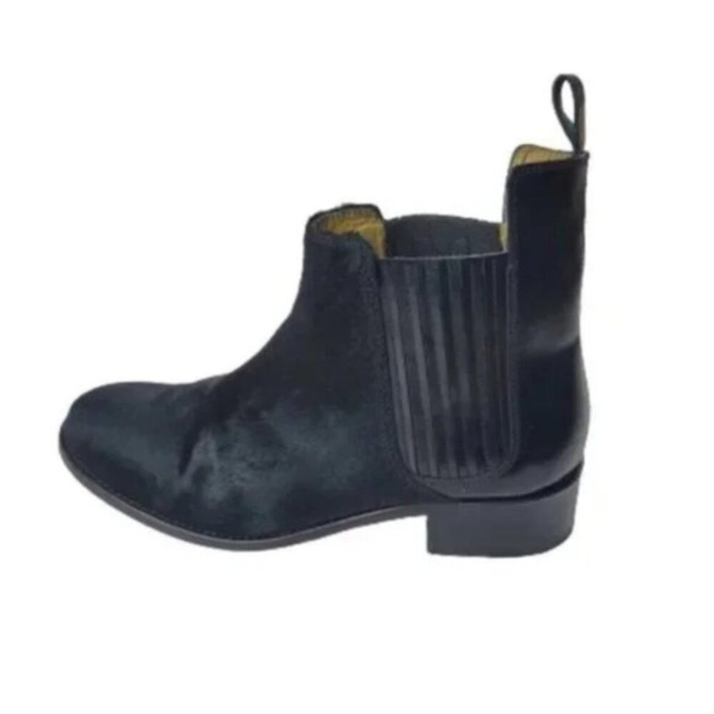 Billy Reid Court Chelsea Calf Leather Pull On Ankle Boots Classic Black Pull On